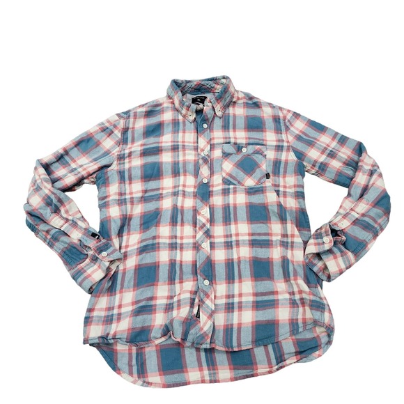 Quicksilver blue and pink women's size medium flannel - Picture 1 of 6